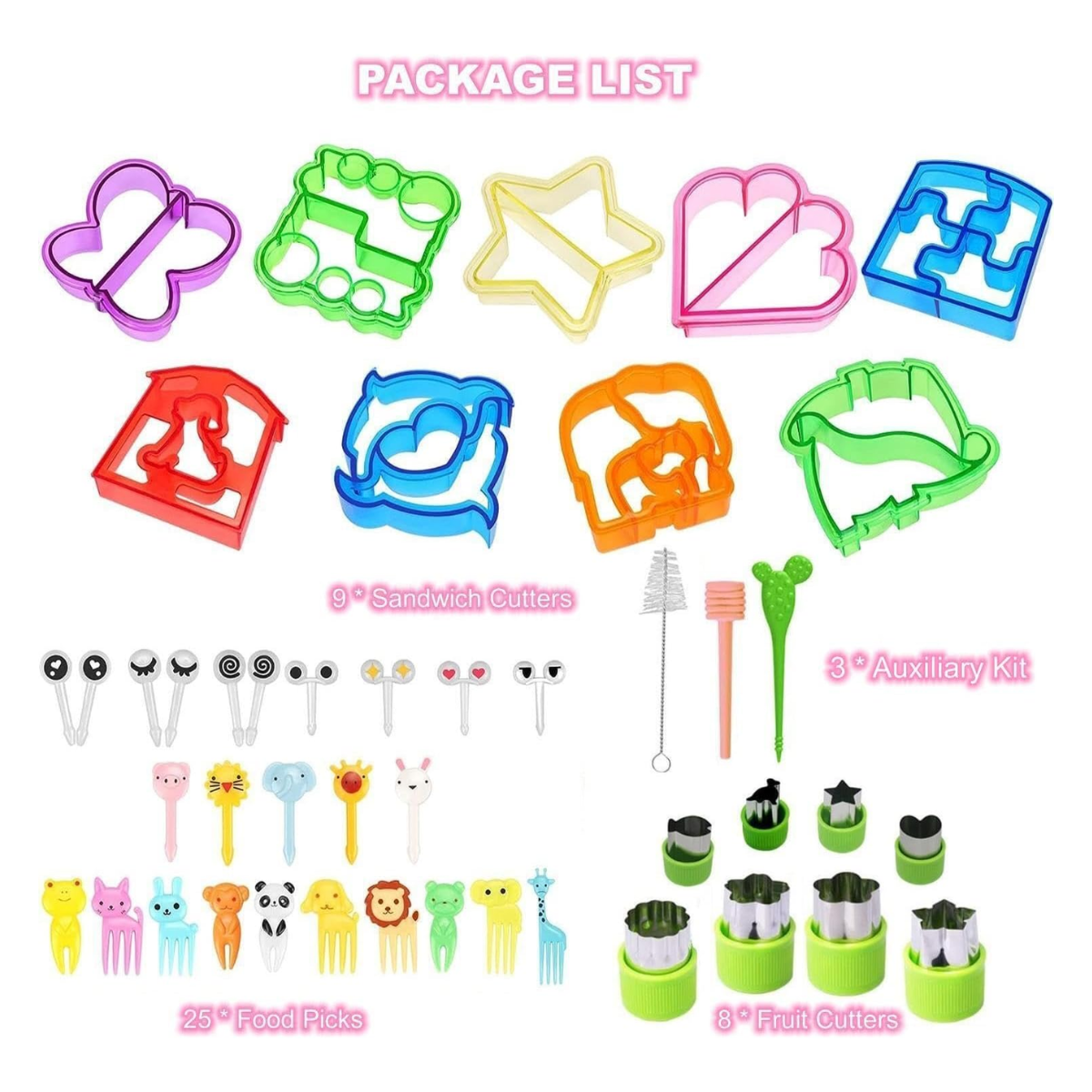 Kit cortador lonchera 45 pzas pd-71